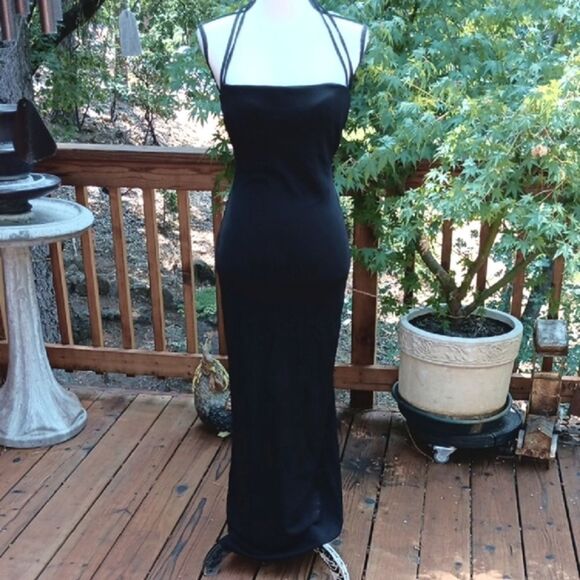 NWT. MaxMara Black Sheath Long Cocktail Dress. Old Hollywood. Elegant.Red Carpet